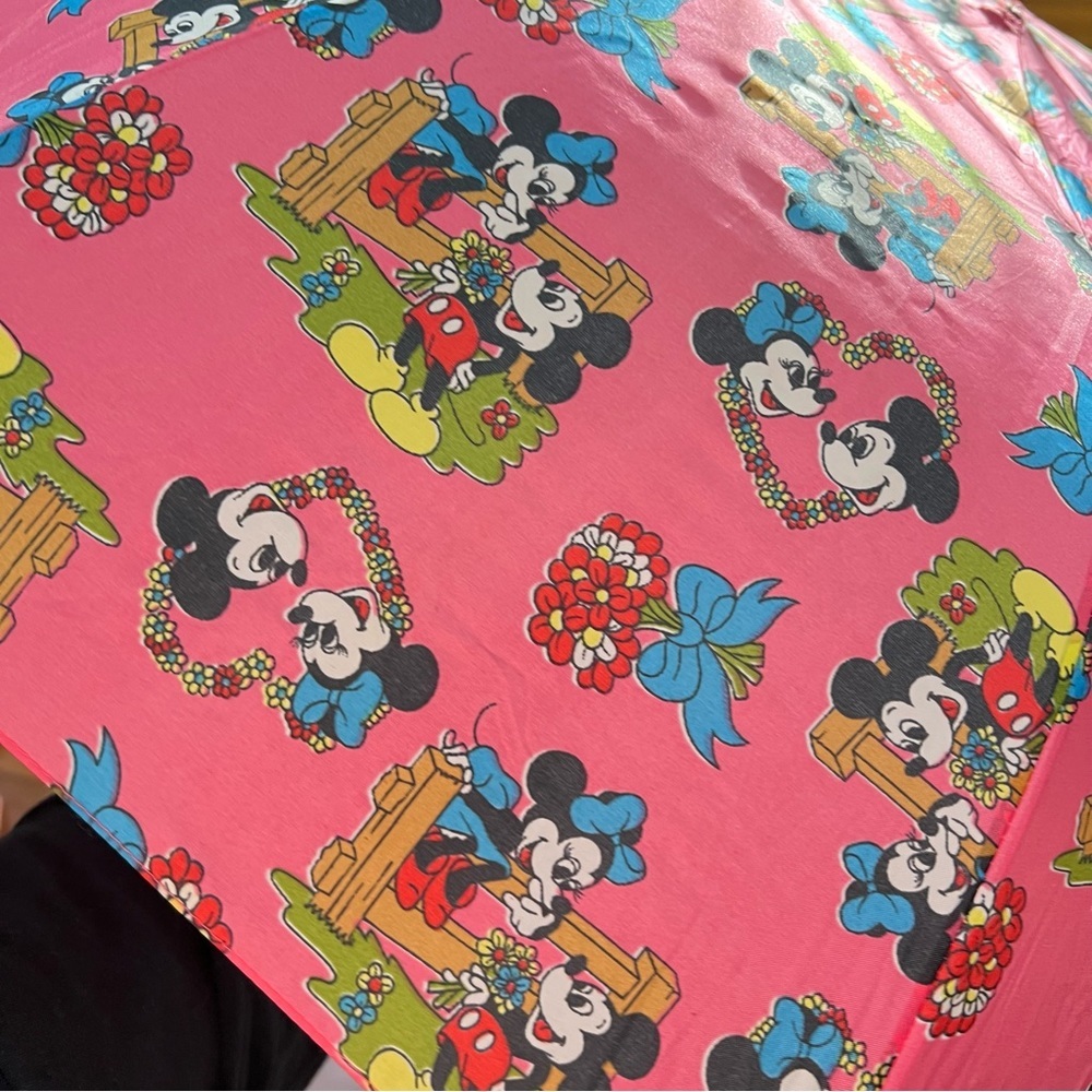 Mickey Minnie Mouse vintage 1970s umbrellas matching Rare Disney - Picture 8 of 8